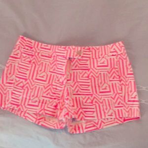 JCrew size 6 pink pattern shorts